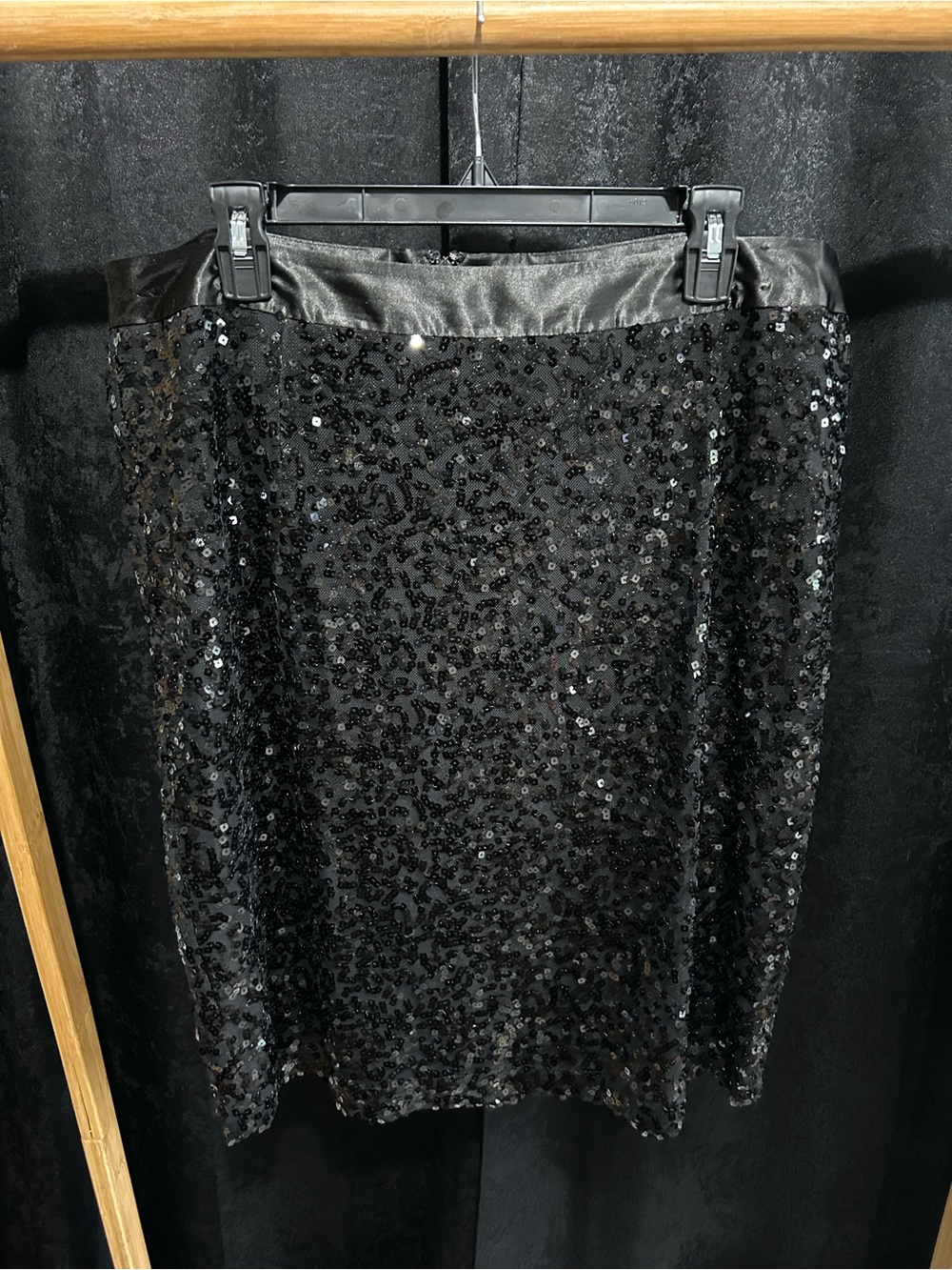 Black Sequin Women's Skirt